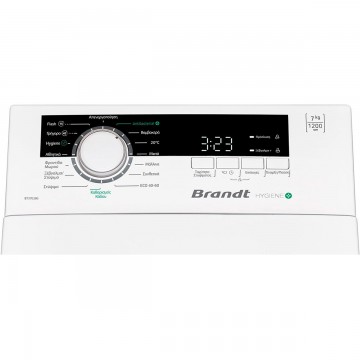 Brandt Πλυντήριο Ρούχων Άνω Φόρτωσης 7kg με Τεχνολογία Ατμού 1200 Στροφών TL BT37028G